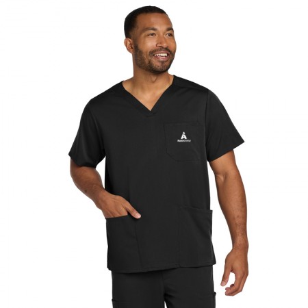 メンズウェア OVERLAP LOGO V NECK PISTE BLACK WW5068-Black.jpg